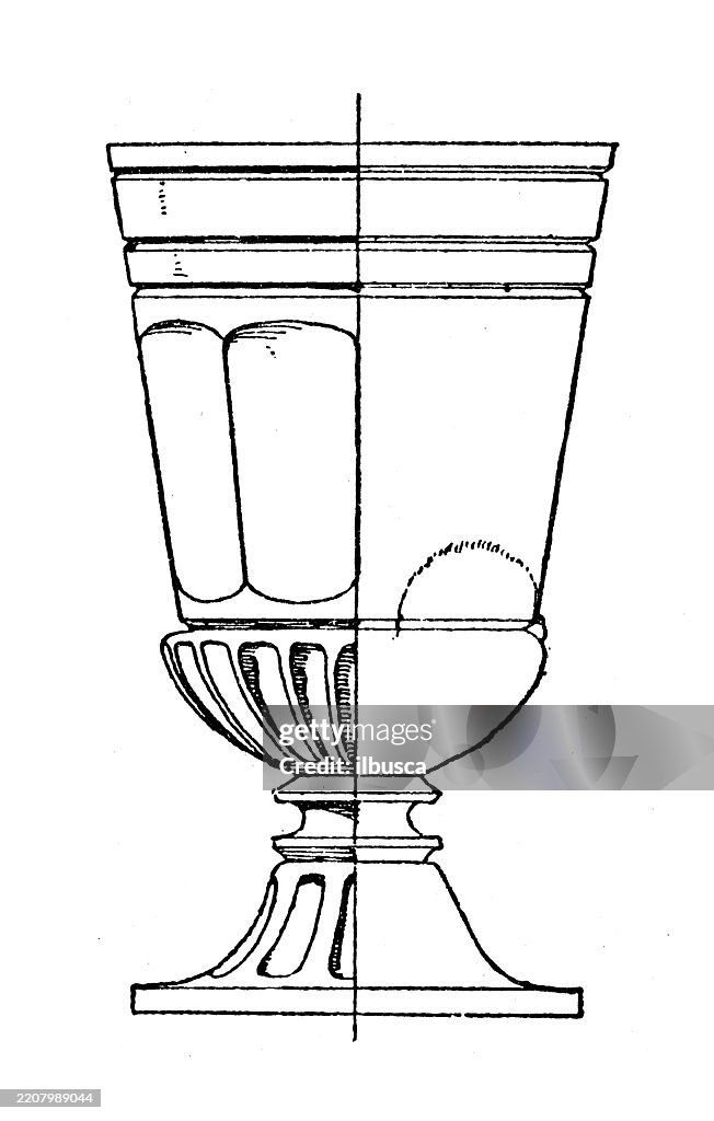 Decorated objects: crockery, pottery and vessels: Drinking glass