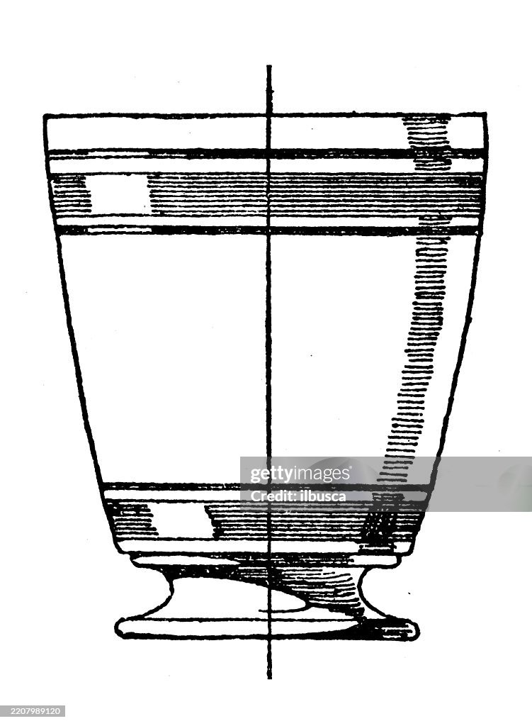 Decorated objects: crockery, pottery and vessels: Drinking glass