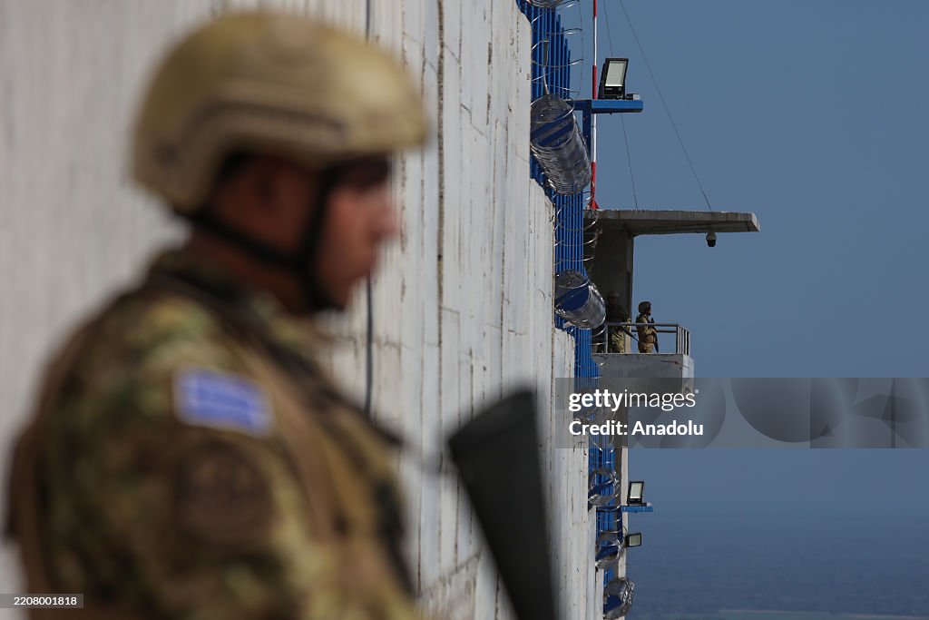 Gang members at the Terrorism Confinement Center (Cecot) in El Salvador