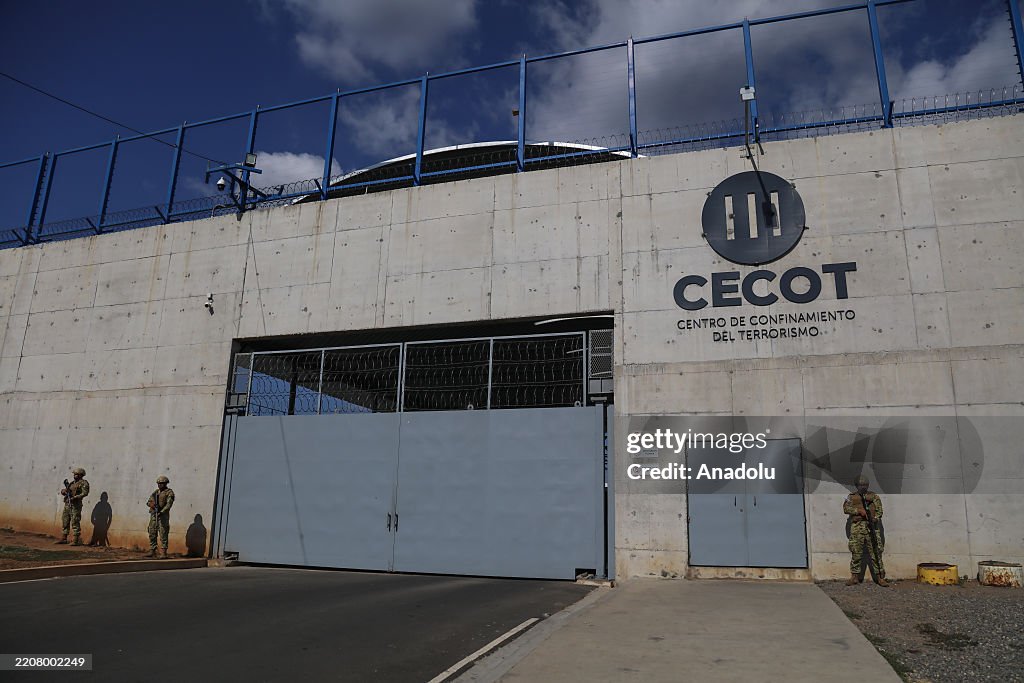 Gang members at the Terrorism Confinement Center (Cecot) in El Salvador