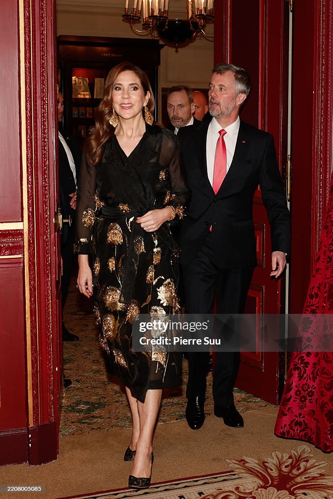 King Frederik X Of Denmark And Queen Mary Of Denmark : State Visit To France - Day Two