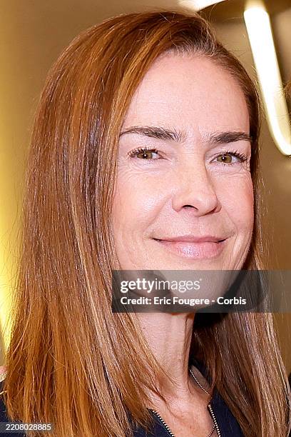Actress Benedicte Delmas poses during a portrait session in Paris, France on .