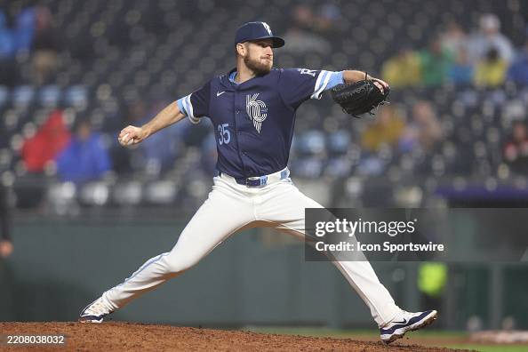 Pitcher Stratton Kansas City Royals pitcher Chris Stratton pitches in the ninth inning ...