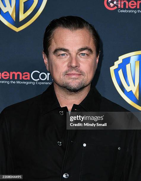 Leonardo DiCaprio promotes the upcoming film "One Battle After Another" at the Warner Bros. Pictures presentation during CinemaCon, the official...