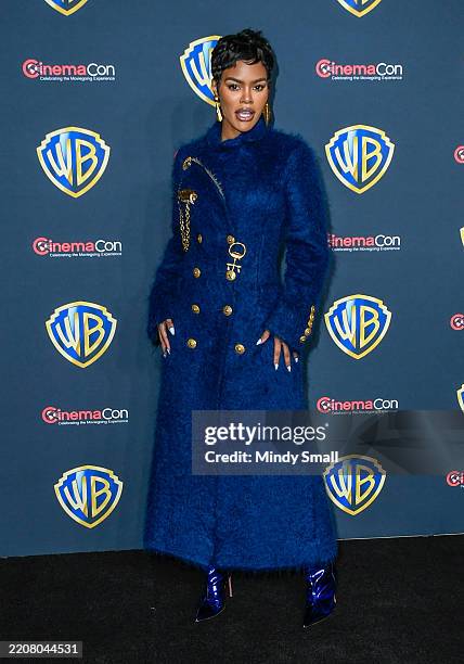 Teyana Taylor promotes the upcoming film "One Battle After Another" at the Warner Bros. Pictures presentation during CinemaCon, the official...