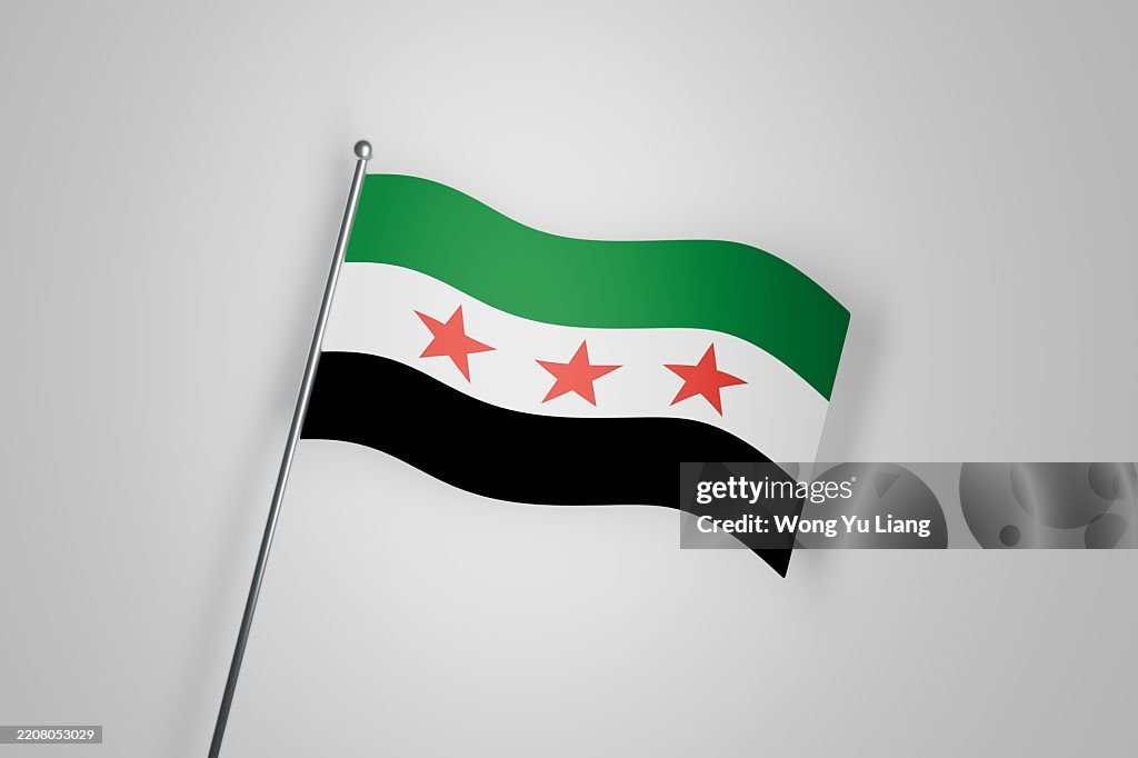 Syrian Arab Republic Flag Icon on white background
