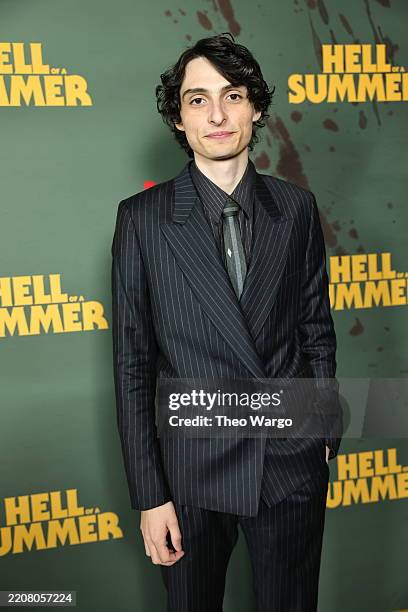 Finn Wolfhard attends the Neon's "Hell Of A Summer" New York Premiere at Village East Cinema on April 01, 2025 in New York City.