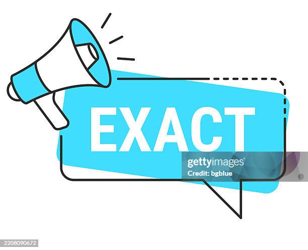 exact - speech bubble and megaphone on white background - obsessive compulsive stock illustrations