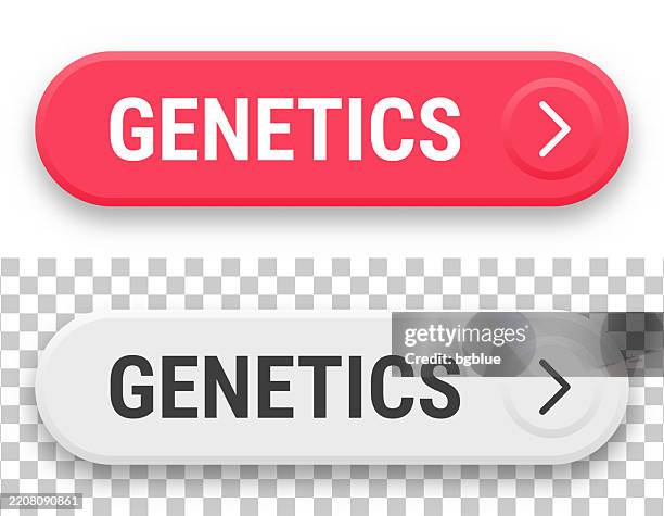 genetics - 3d click web buttons on blank background - inheritance stock illustrations