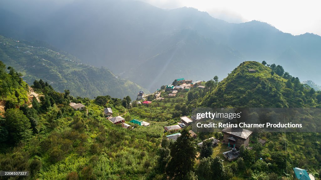SHIMLA -Drone Point of View Photos of Shimla, Himachal Pradesh, India - INDIA DRONE STOCK PHOTO