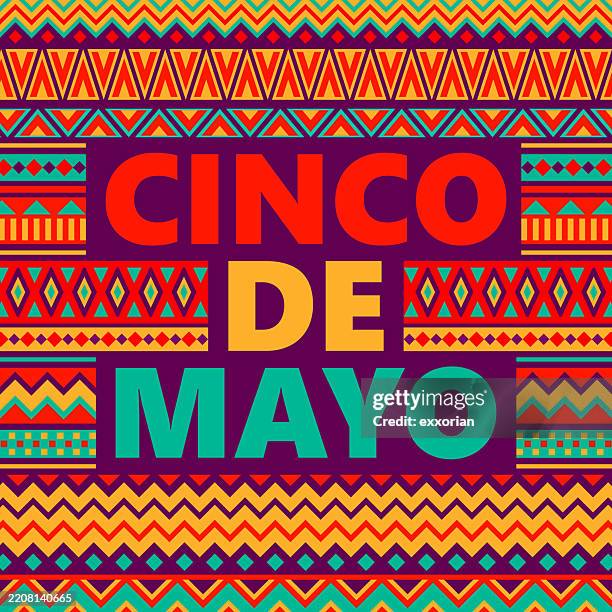 stockillustraties, clipart, cartoons en iconen met cinco de mayo mexican pattern - latijns amerikaanse cultuur