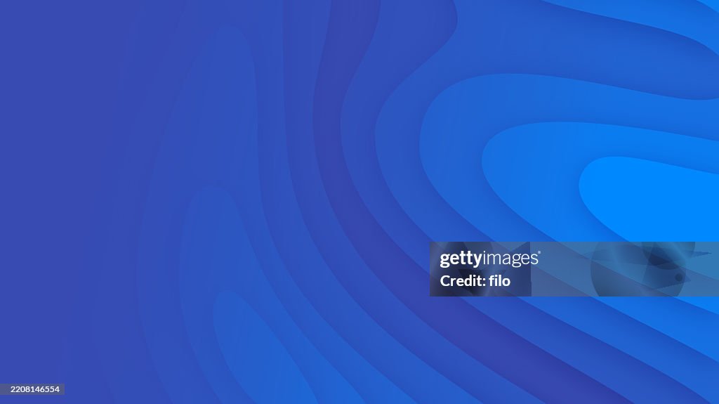Blue Topographic 3D Layers Background