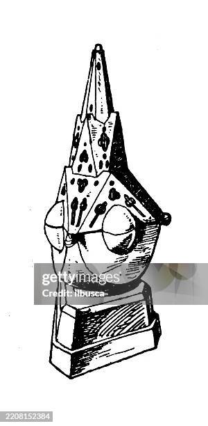 decorated metal objects, utensils, tools: censer - incense stock illustrations