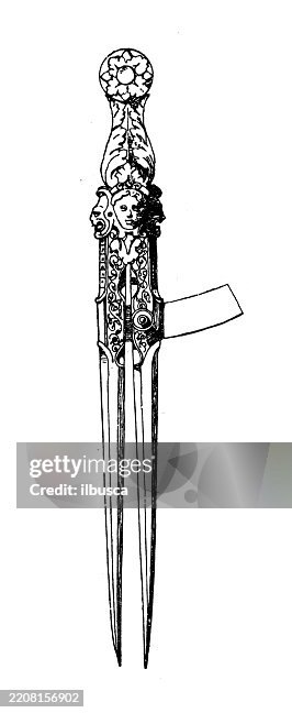 Decorated metal objects, utensils, tools: Compass Decorated metal objects, utensils, tools: Compass