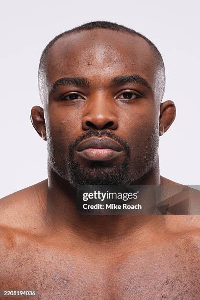 Torrez Finney poses for a portrait during a UFC photo session on April 2, 2025 in Las Vegas, Nevada.