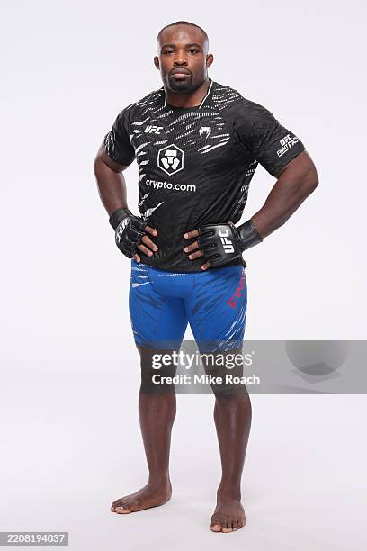 Torrez Finney poses for a portrait during a UFC photo session on April 2, 2025 in Las Vegas, Nevada.