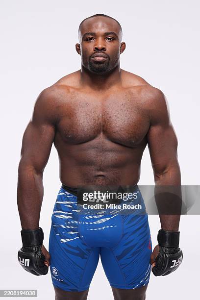 Torrez Finney poses for a portrait during a UFC photo session on April 2, 2025 in Las Vegas, Nevada.