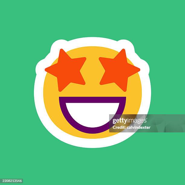 emoji sticker - luck stock illustrations