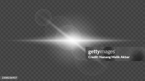 white sunlight or flare light effect with transparent background - flashlight isolated stock illustrations