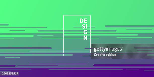 abstract design with horizontal lines and green gradient - trendy background - sunset timelapse stock illustrations