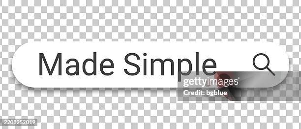 made simple - search bar on transparent background - make a image with transparent background stock illustrations