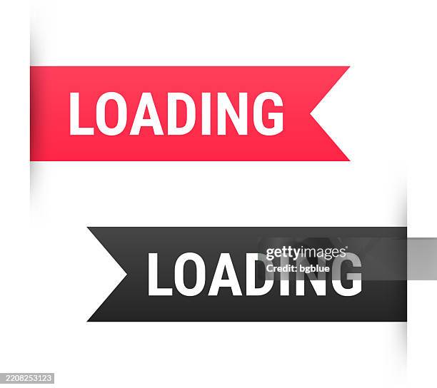 Loading Banner Bookmark Ribbon Label On White Background High-Res ...
