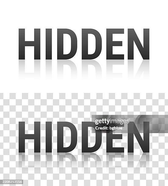 Hidden Text Vector Hidden Text With Reflection On Transparent Background High-Res Vector ...