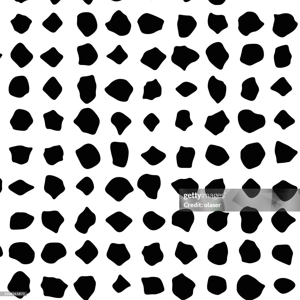 Random Polygon Black Line Simple Pattern This Pattern Features Random Black Shapes Against A Clean White ...