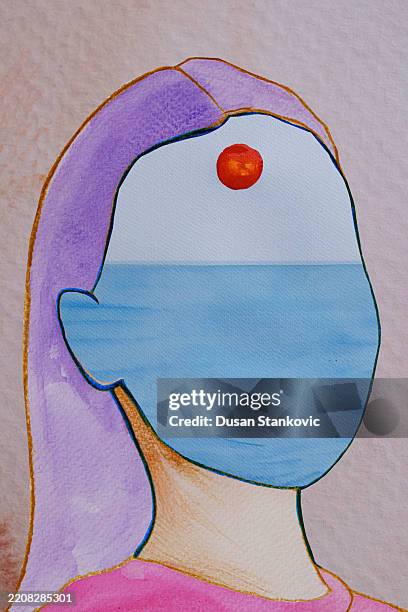 woman's face with a window - window light portrait stock illustrations