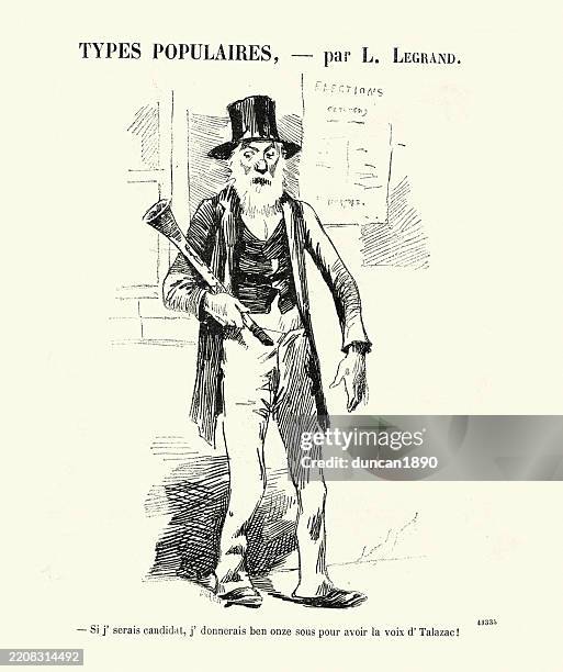 Busking Graphics Caricature Street Performance Old Man Busking On Street Holding A ...