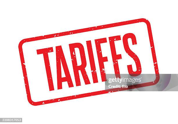 tariffs red stamp - past due stamp stock illustrations
