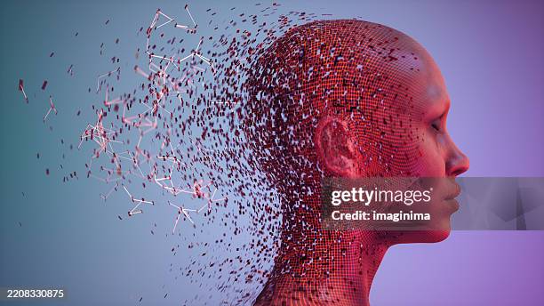 digital transformation with artificial intelligence - aprendizagem-automática imagens e fotografias de stock