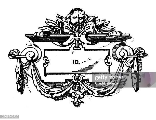 decorated objects, architectural frames - corner stone stock illustrations