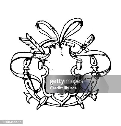 Decorated objects, strap work frame Decorated objects, strap work frame