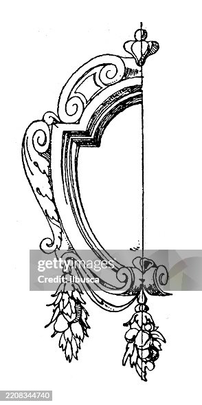 Decorated objects, strap work frame Decorated objects, strap work frame