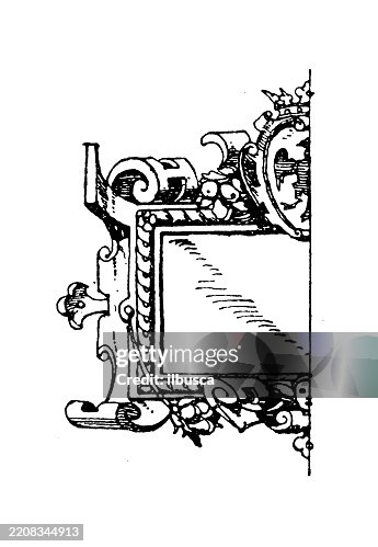 Decorated objects, strap work frame Decorated objects, strap work frame