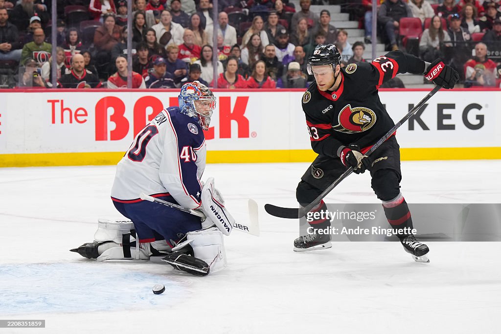 Columbus Blue Jackets v Ottawa Senators