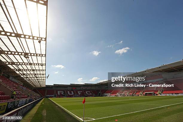 General view of AESSEAL New York Stadium, home of Rotherham United during the Sky Bet League One match between Rotherham United FC and Blackpool FC...