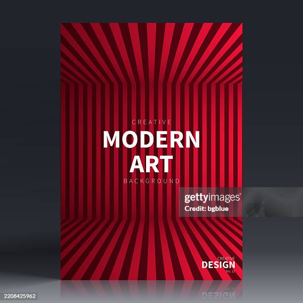 brochure template layout, red cover design, business annual report, flyer, magazine - light lines room stock illustrations