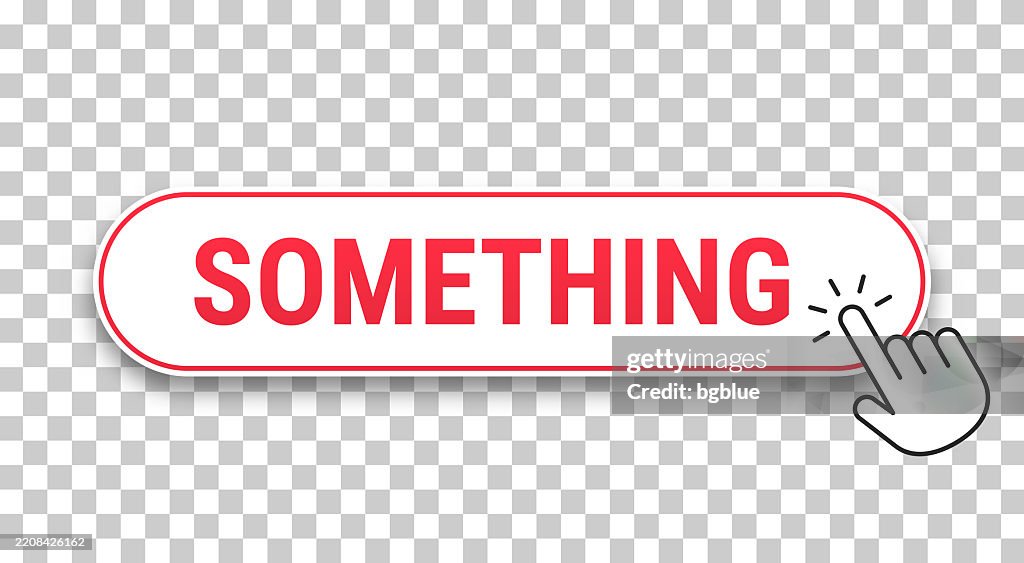 Click Thing Button Something 3d Click Web Button With Hand Cursor On Blank Background High ...