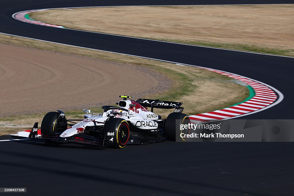 Oracle Red Bull Racing Japan Yuki Tsunoda of Japan driving the Oracle Red Bull Racing RB21 on ...