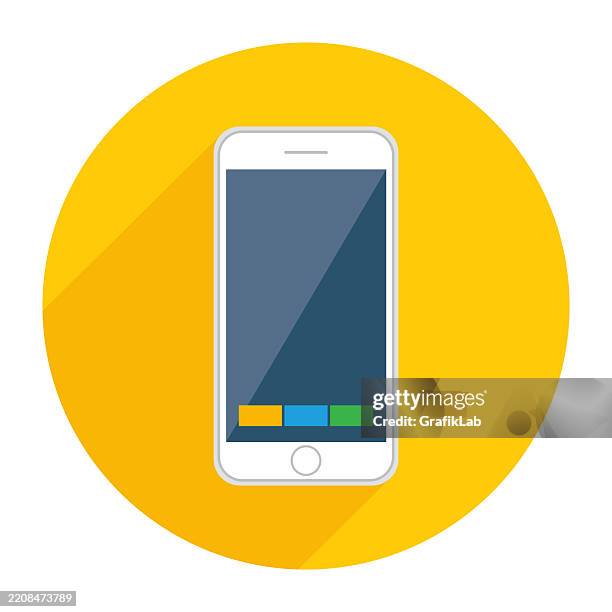 flat design smartphone icon - iphone background stock illustrations