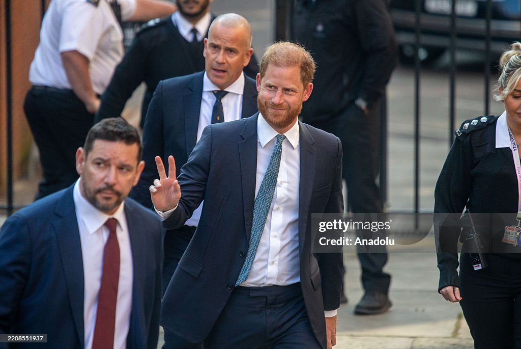 Prince Harry arrives at the Royal Court