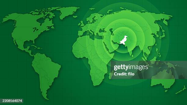 pakistan country outline focus circles influence map background - pakistan stock illustrations