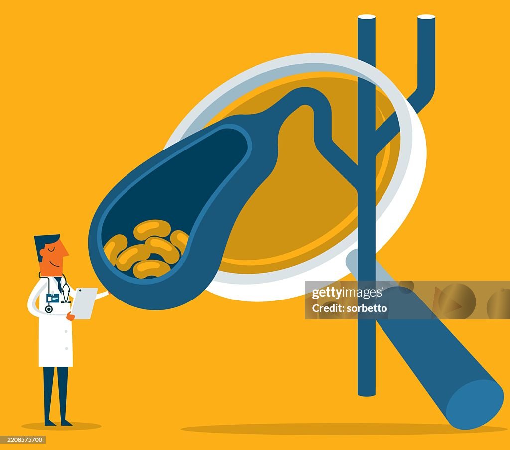 Gallbladder - Magnifying Glass - doctor