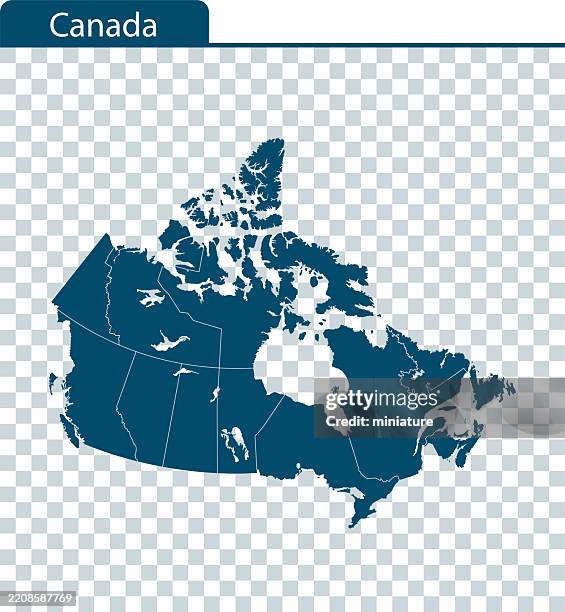 canada map - ontario map stock illustrations