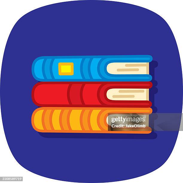 book stack doodle 1 - high school library stock illustrations