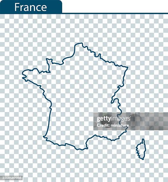 illustrazioni stock, clip art, cartoni animati e icone di tendenza di mappa della francia - francia