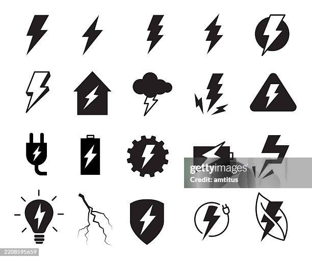 blitzsymbole - zündschloß stock-grafiken, -clipart, -cartoons und -symbole