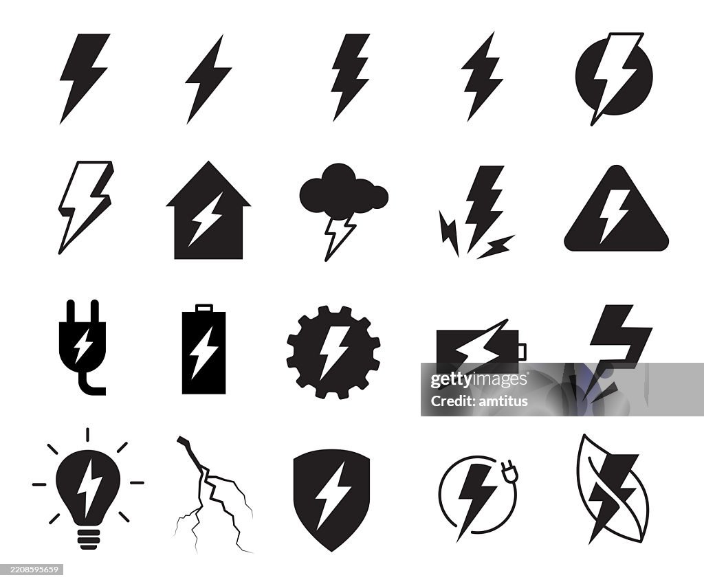Lightning symbols